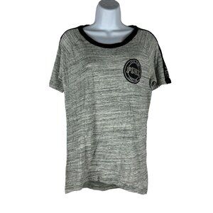 Victoria's Secret PINK Women's Heathered Gray Graphic T-Shirt Size M